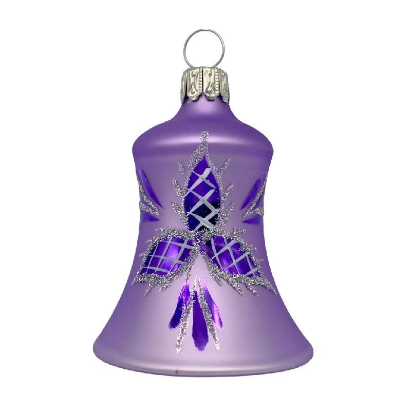 Matte Lilac Tri-Flower Bell by Glas Bartholmes