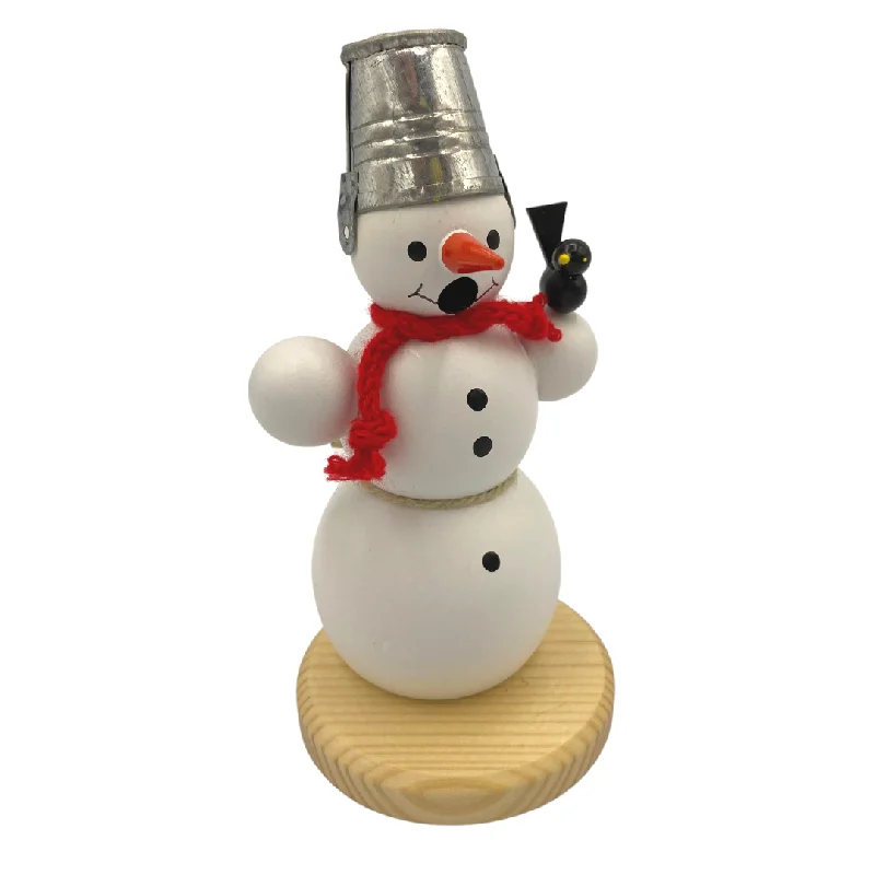 Small Snowman with Bird Incense Smoker by Volker Zenker