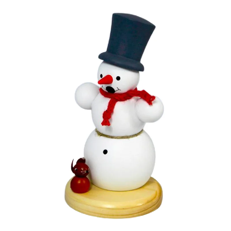 Small Snowman with Rabbit Incense Smoker by Volker Zenker