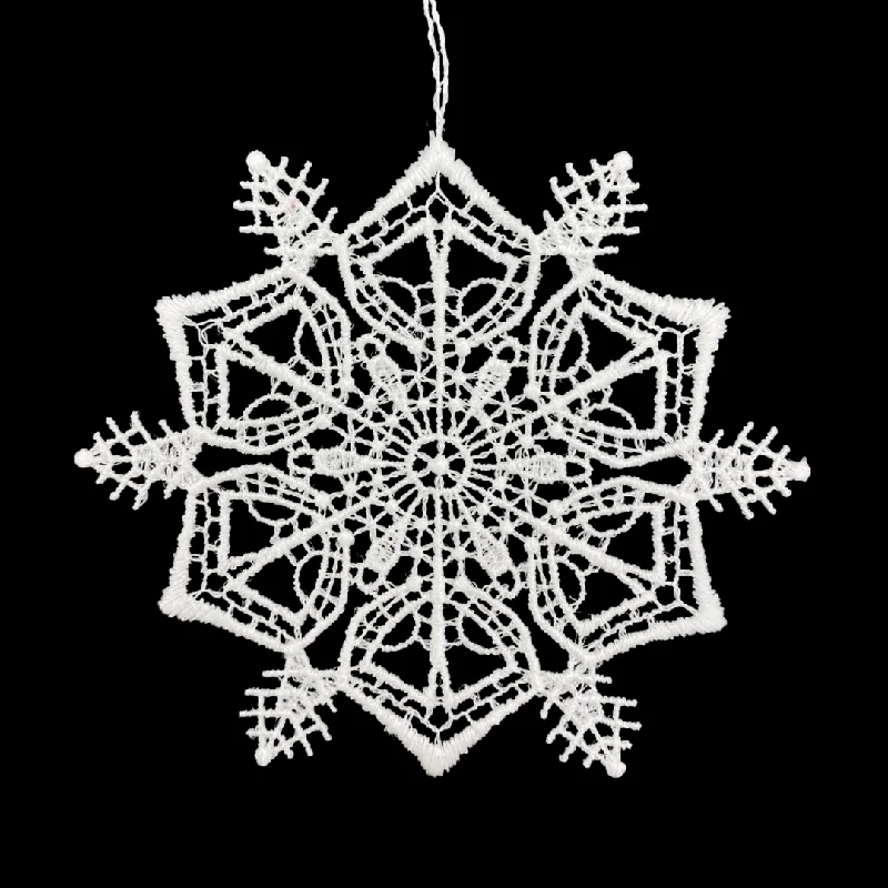 White Snowstar Lace Ornament by StiVoTex Vogel