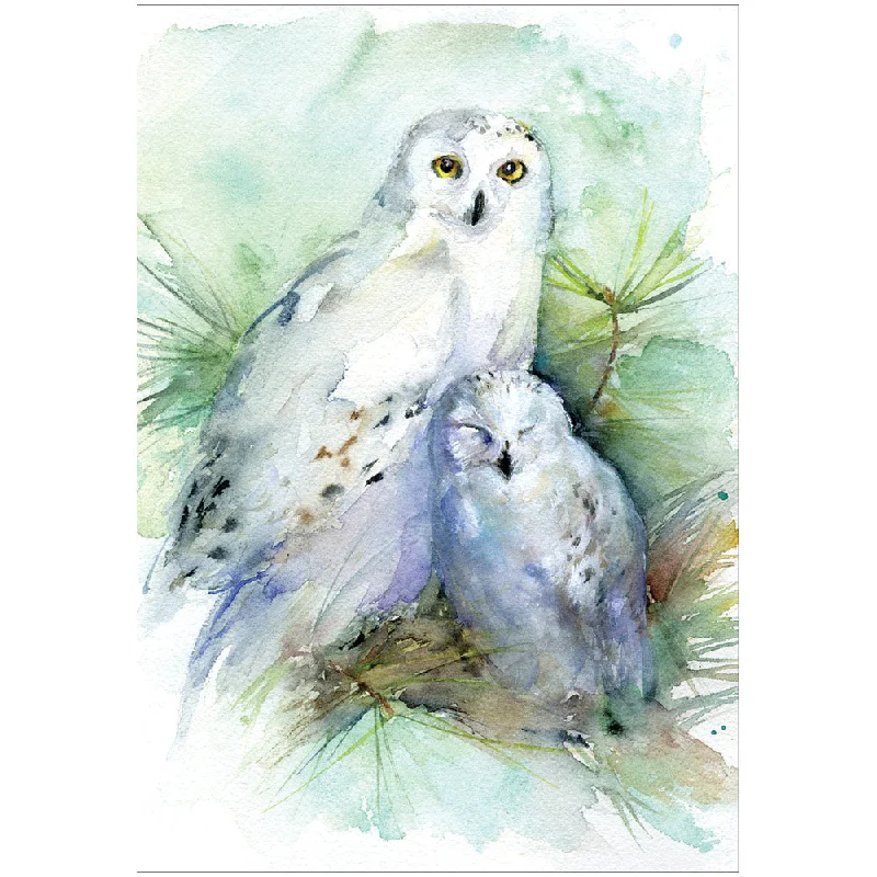 Snowy Owls Greeting Card