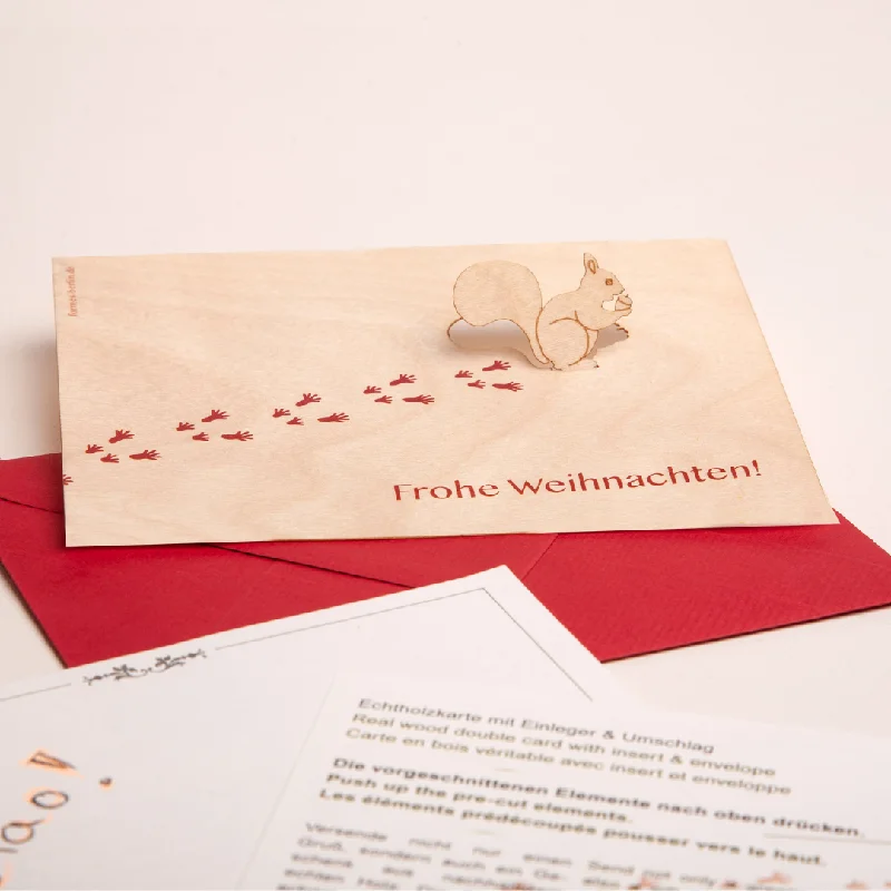 Squirrel Wood Card by Formes-Berlin