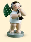 Standing Brunette Angel with Clarinet made by Wendt und Kuhn