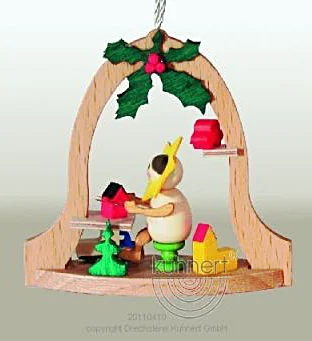 Star Candle Holderild with House Mini Arch Ornament by Kuhnert GmbH