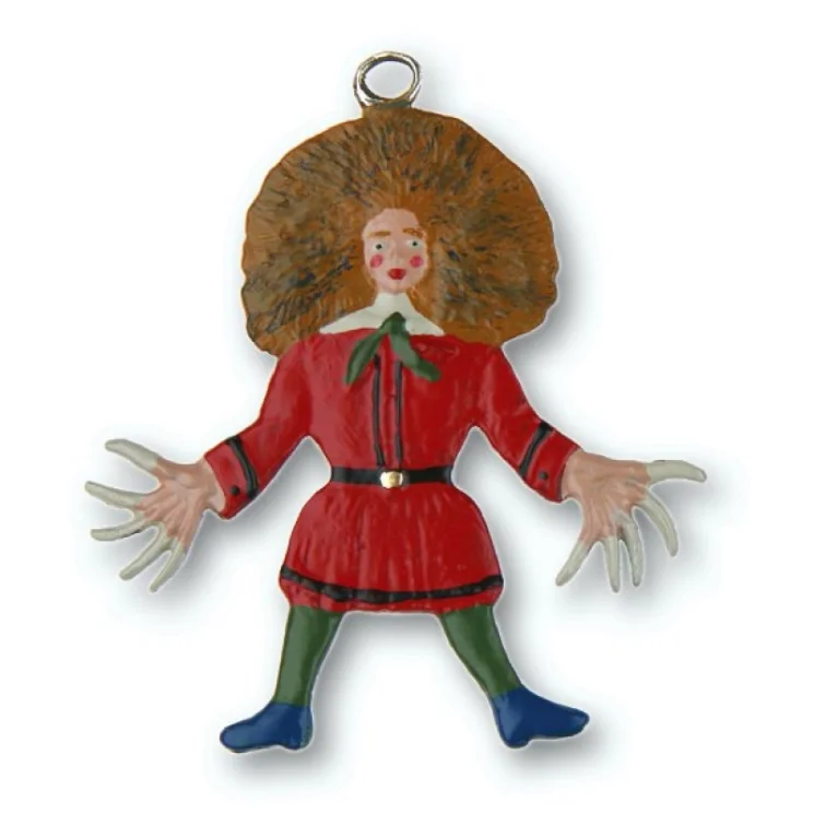 Struwwelpeter, Painted on One Side Pewter Ornament by Kuehn Pewter