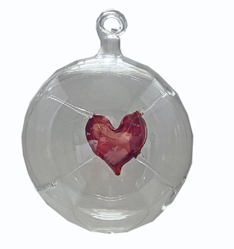 Suspended Red Heart, Ornament by Greiner-Perth Glaskunst