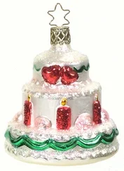 Sweet Beginning Cake Ornament by Inge Glas of Germany