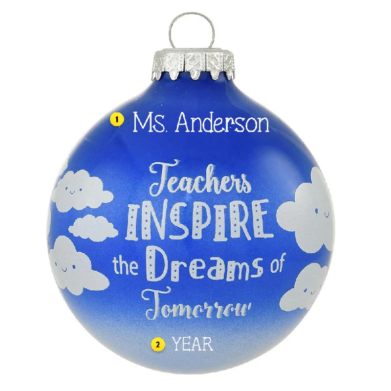 Personalized Teachers Inspire The Dreams Of Tomorrow Glass Bulb Ornament