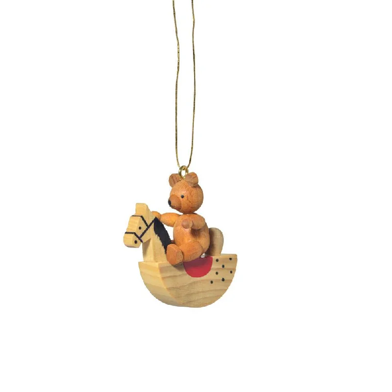 Teddy on Rocking Horse Ornament by KWO