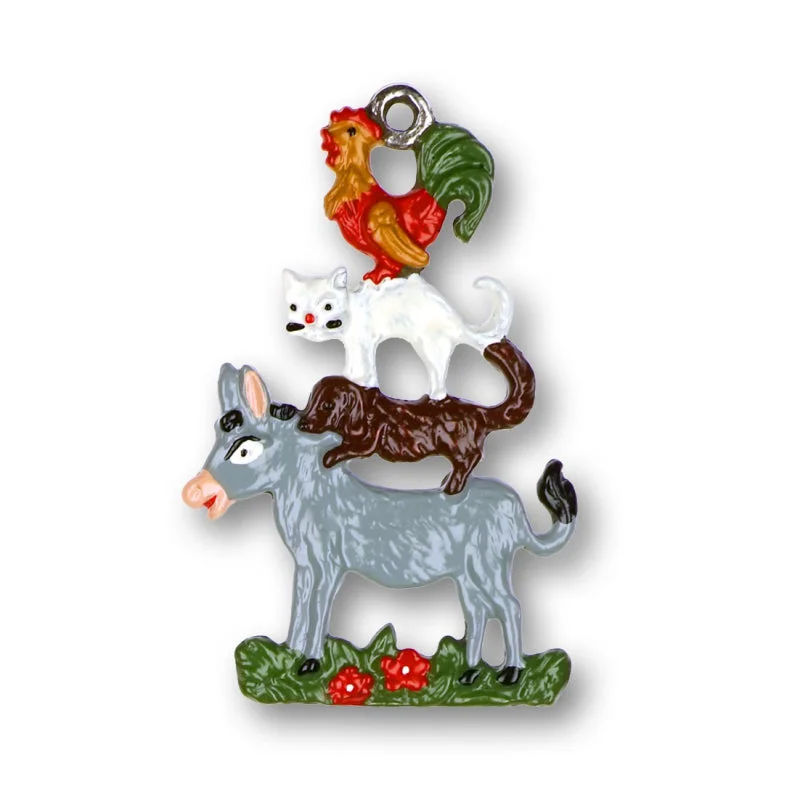 The Town Musicians of Bremen Ornament by Kuehn Pewter