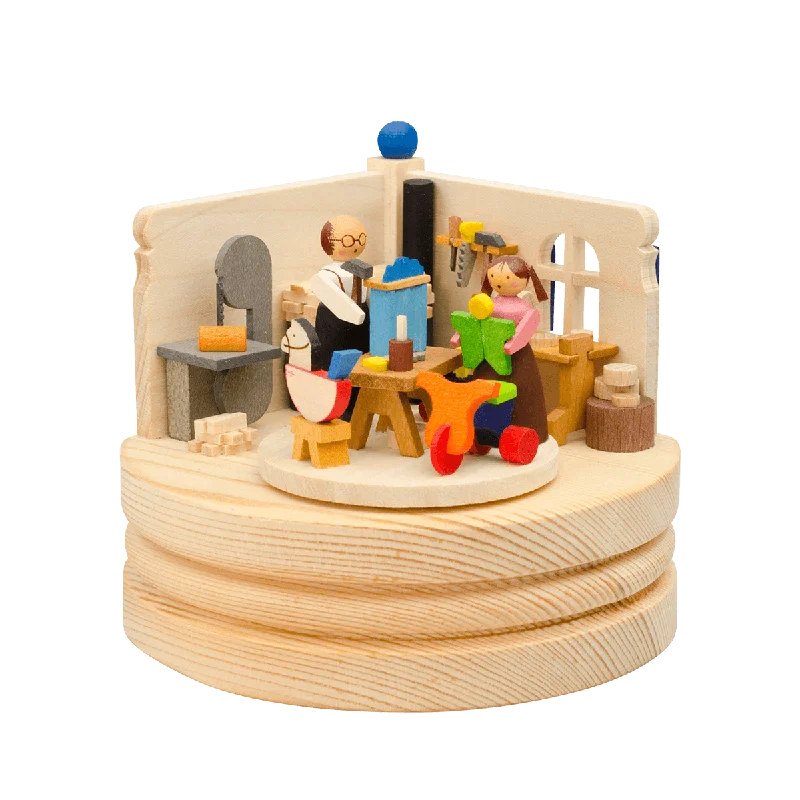 Toy Maker's Workshop Wind Up Music Box by Graupner Holzminiaturen