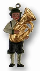 Tuba Musician Pewter Ornament by Kuehn Pewter