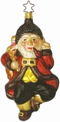 Twas the Night Before Christmas Santa Claus Ornament by Inge Glas of Germany