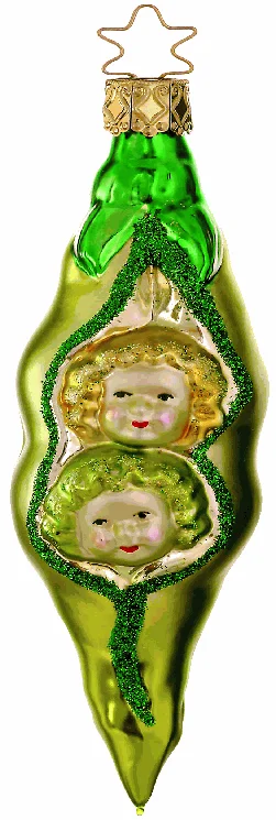 Two Peas in a Pod Ornament by Inge Glas of Germany