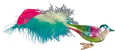 Vibrant Jewel Bird Ornament by Inge Glas of Germany