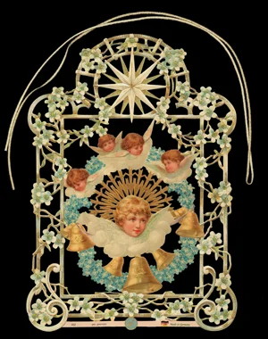 Victorian Style Child Angels Window Decoration by Ernst Freihoff Papierwaren