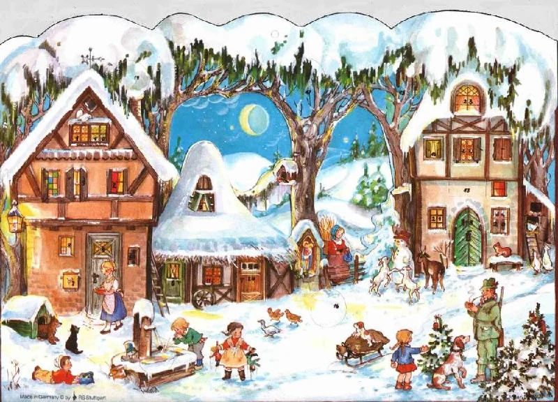 Village with Water Pump Advent Calendar by Richard Sellmer Verlag