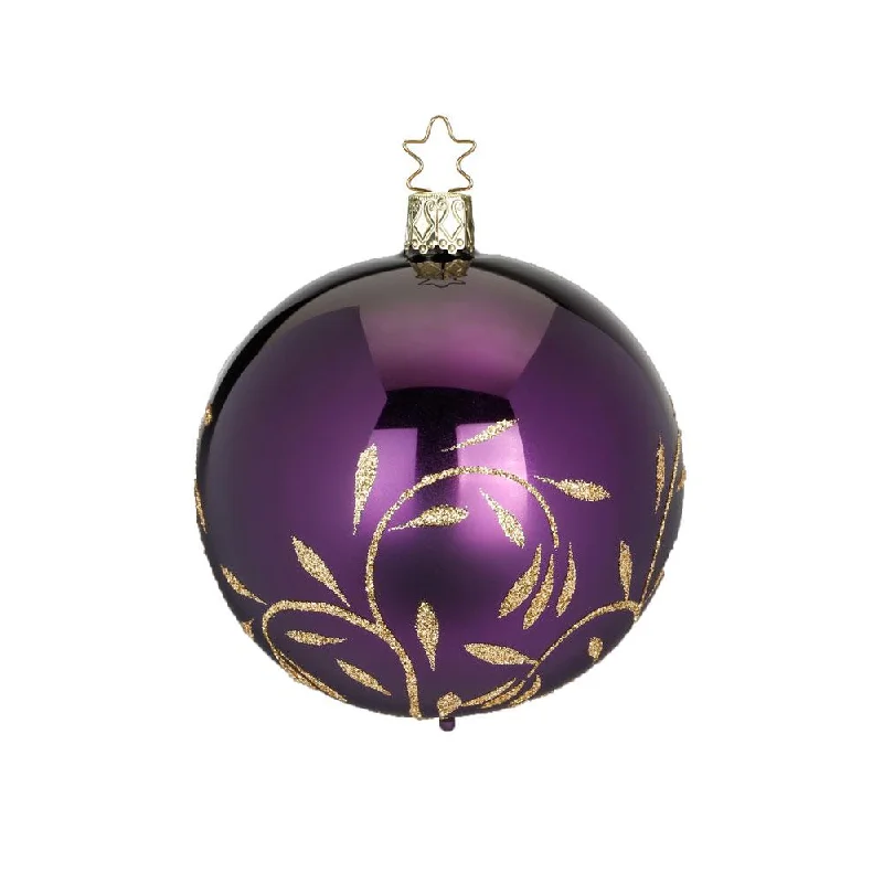 Vintage Lightness Ball, purple, 8cm by Inge Glas of Germany