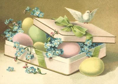 Vintage Style Eggs in Box Postcard by Ernst Freihoff Papierwaren