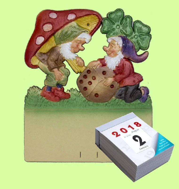 Vintage Style Elves, Good Luck Calendar by Ernst Freihoff Papierwaren