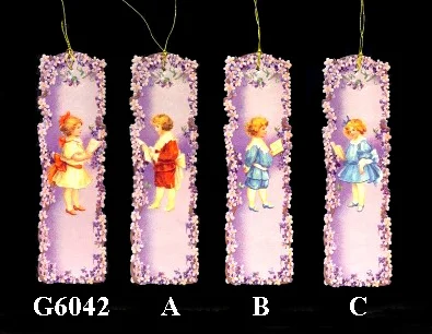 Violets Bookmark with Boy in Blue by EFScraps