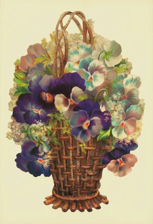 Violets Victorian Standup Card by Ernst Freihoff Papierwaren