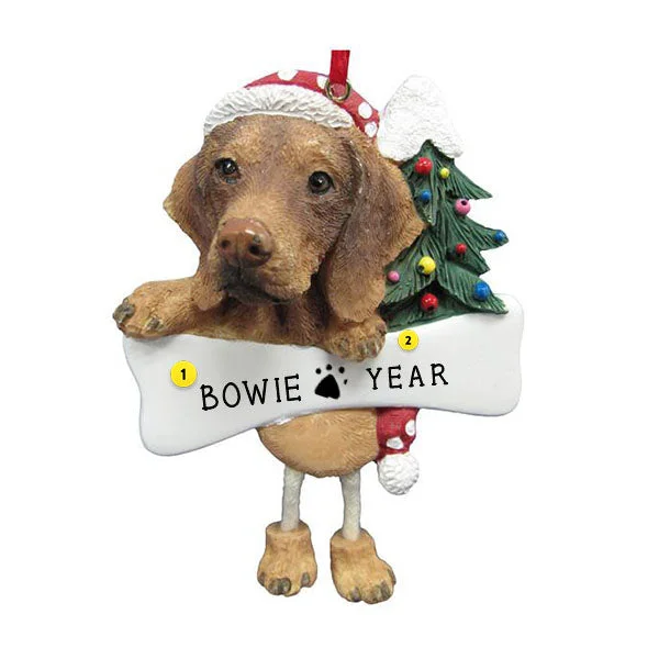 Personalized Viszla Dog Ornament