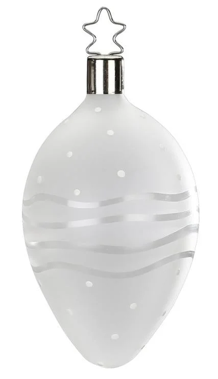 Wavy Egg Ornament by Inge Glas of Germany