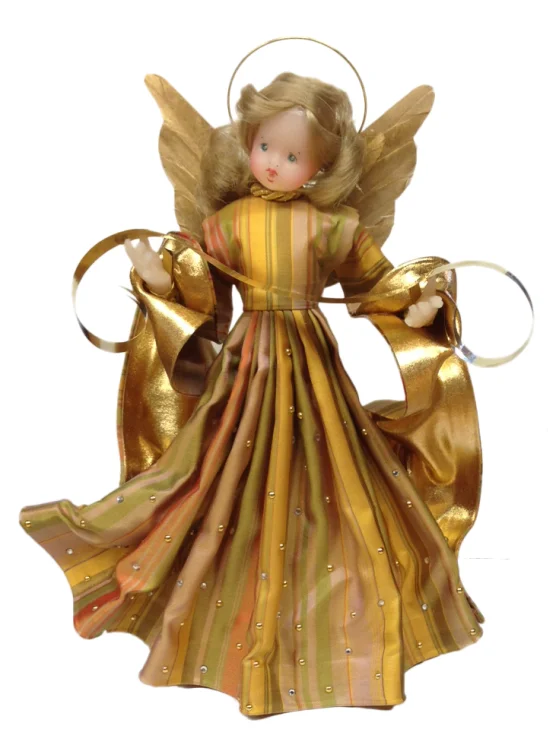 Wax Angel with Rhinestone Dress by Margarete and Leonore Leidel in Iffeldorf