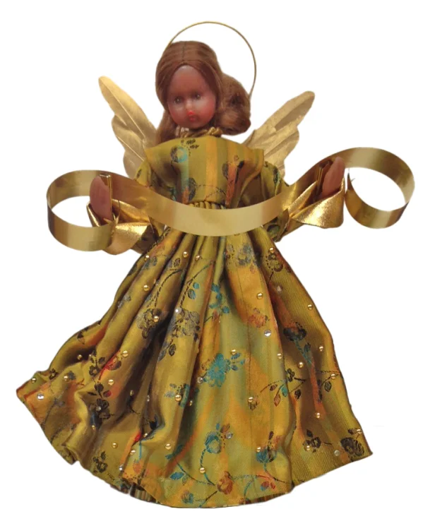 Wax Black Angel with Gold Rhinestone Dress by Margarete and Leonore Leidel in Iffeldorf