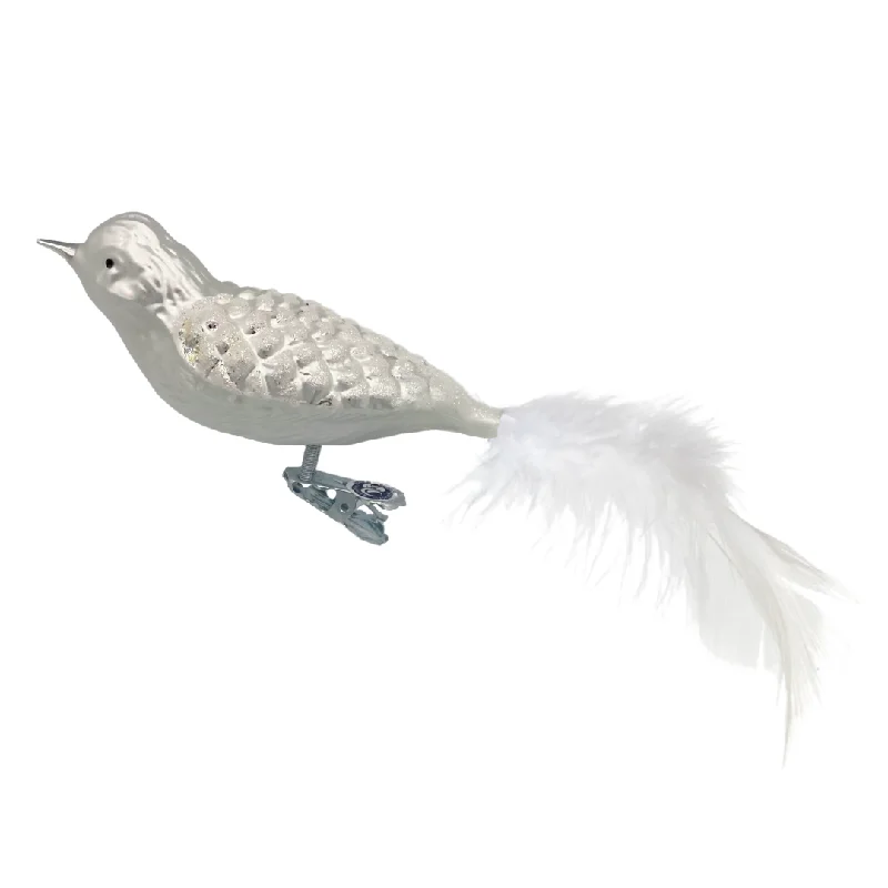 Waffle Pattern Bird, white by Glas Bartholmes