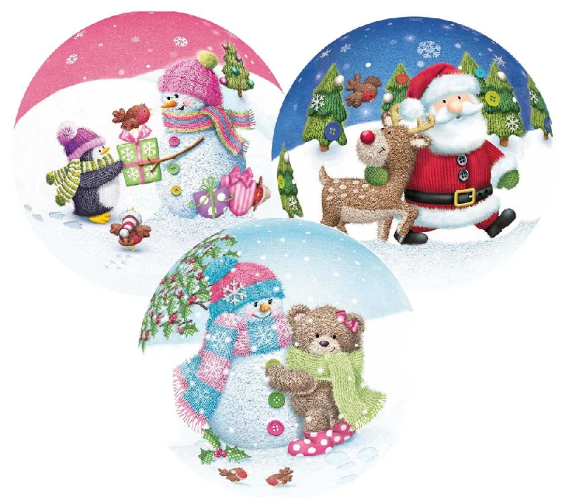 Winter Forest  4" Decoupage German Christmas Balls by Nestler GmbH