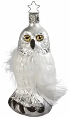 Winter's Snow Owl Ornament by Inge Glas of Germany