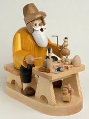 Woodworker Sitting at Bench Incense Smoker by KWO