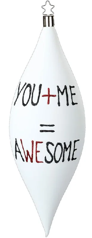 You + Me - Awesome, Olive Ornament by Inge Glas of Germany