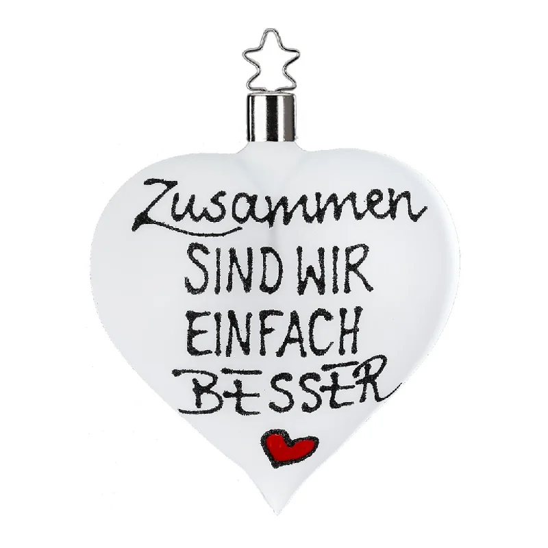 Zusammen on White Heart by Inge Glas of Germany